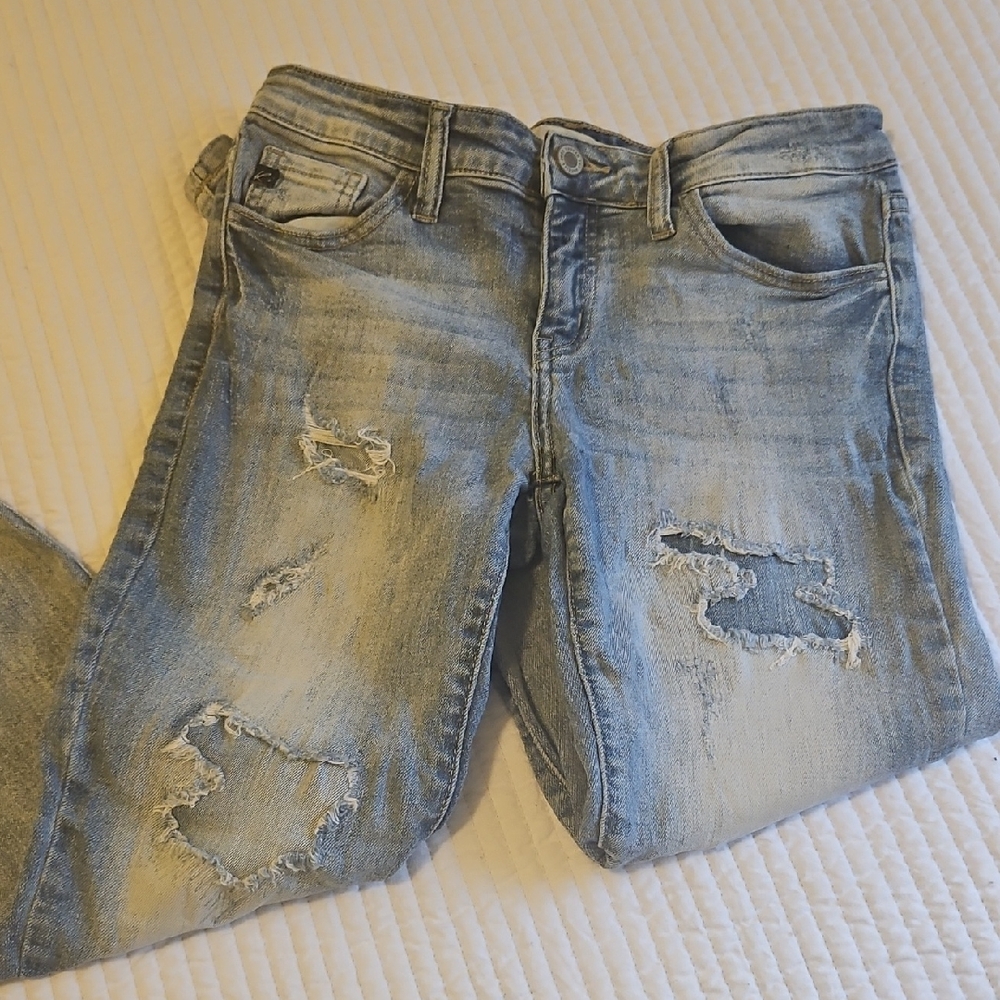 KanCan Light Blue Distressed Boyfriend Jeans